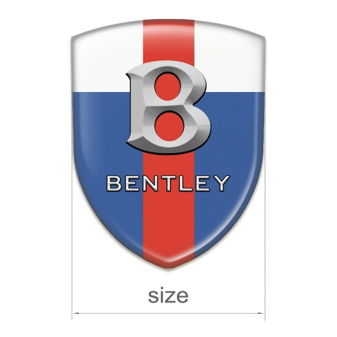 Bentley Silicone Emblem Blue White with Red Band Style and Gray Logo 