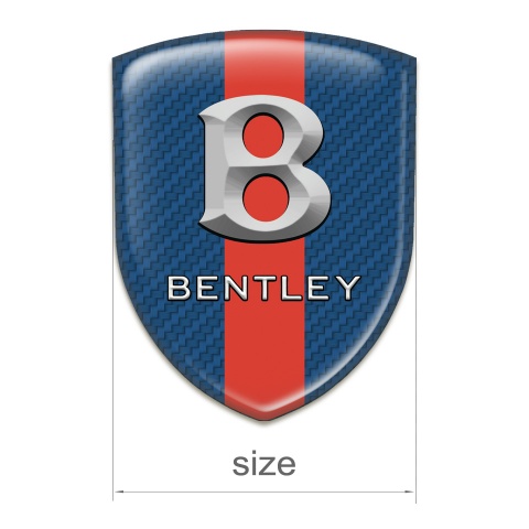 Bentley Emblem Exterior Navy Blue Carbon with Red Band Style Gray Logo 