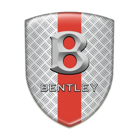 Bentley Tuning Badge Mesh Effect with Red band Style Gray Logo 