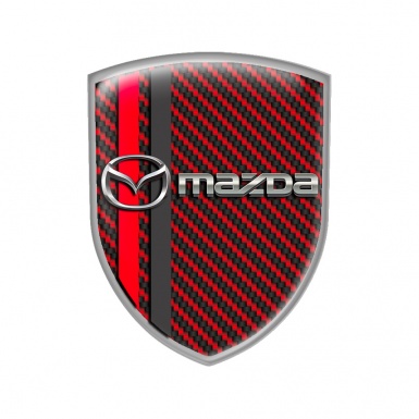 Mazda Emblem Silicone Carbon Red Carbon Line