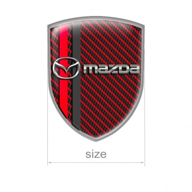 Mazda Emblem Silicone Carbon Red Carbon Line