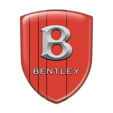 Bentley Car Accessories Badge Red Edition Gray Logo 