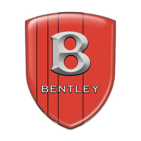 Bentley Car Accessories Badge Red Edition Gray Logo 