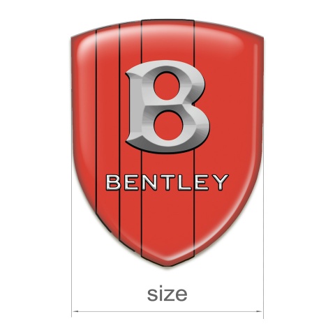 Bentley Car Accessories Badge Red Edition Gray Logo 