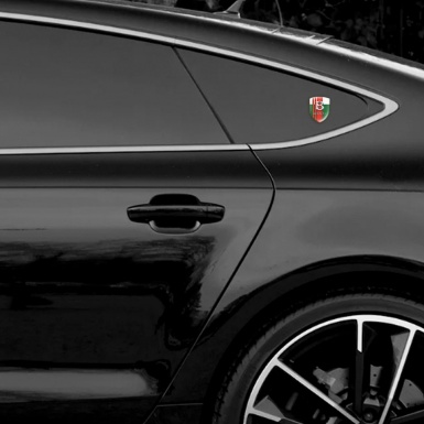 Bentley Silicone Badge Green White with Red Bands and Gray Logo 