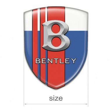 Bentley Silicone Shield Blue White with Red Bands and Gray Logo 