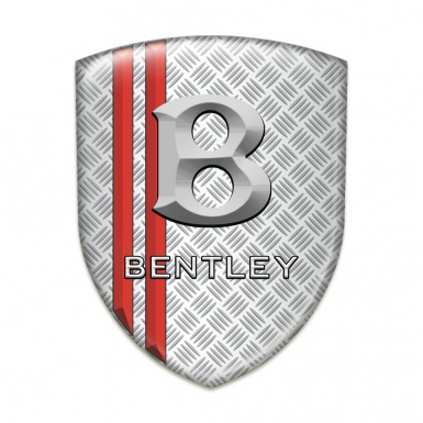 Bentley Silicone Shield Mesh Effect with Red Stripes and Gray Logo 