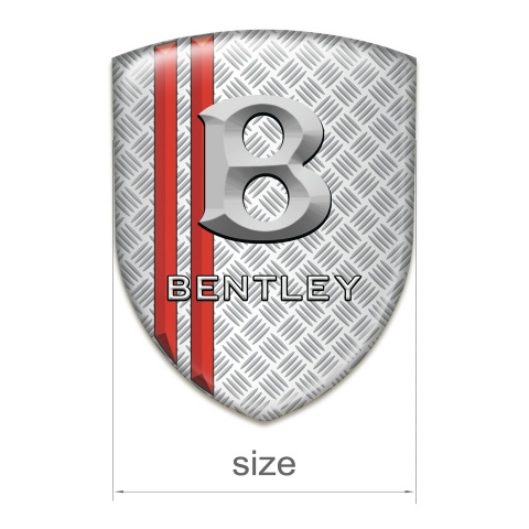 Bentley Silicone Shield Mesh Effect with Red Stripes and Gray Logo 