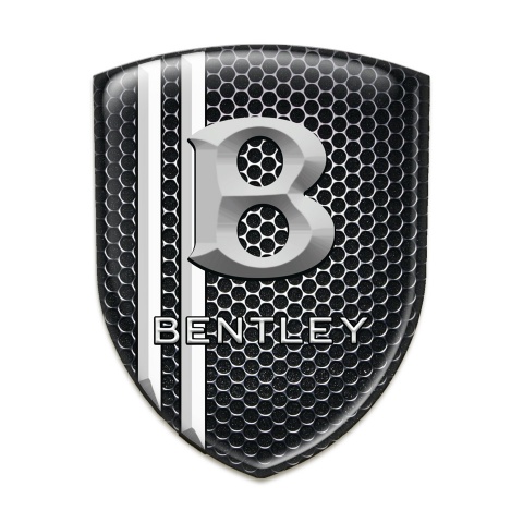 Bentley Emblem Exterior Perforated Steel with Two White Lines Design 