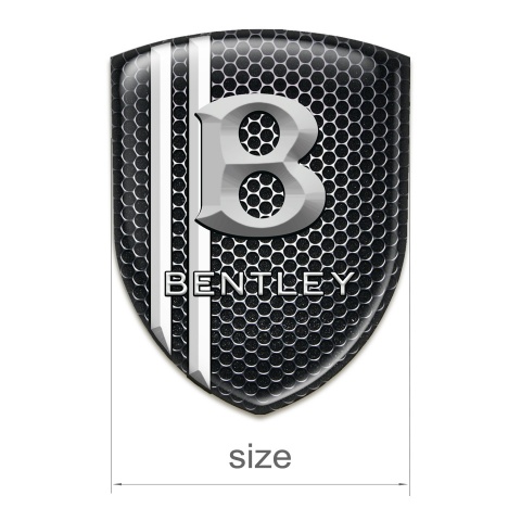 Bentley Emblem Exterior Perforated Steel with Two White Lines Design 