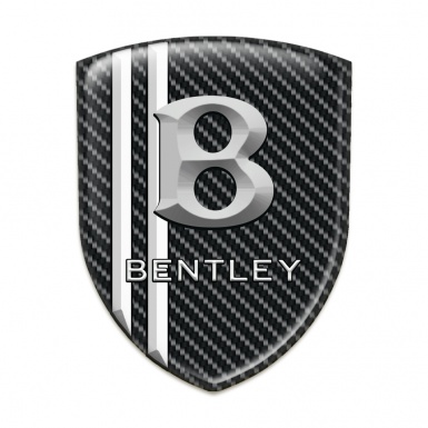 Bentley Emblem Interior Black Carbon with Two White Lines design 