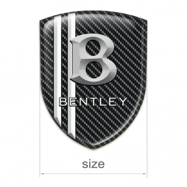 Bentley Emblem Interior Black Carbon with Two White Lines design 