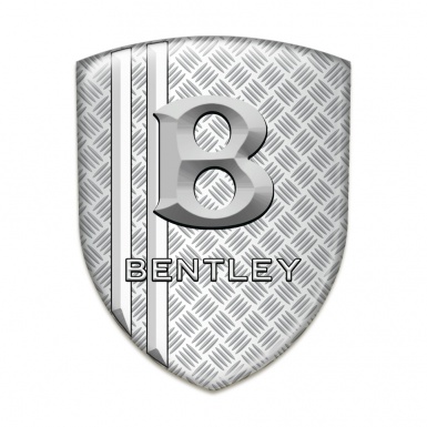 Bentley Silicone Car Decal Badge Mesh Effect with Two White Lines Style 