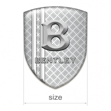 Bentley Silicone Car Decal Badge Mesh Effect with Two White Lines Style 