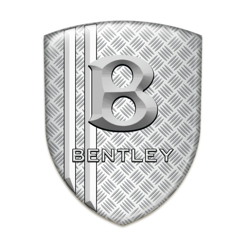 Bentley Silicone Car Decal Badge Mesh Effect with Two White Lines Style 