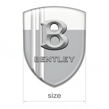 Bentley Auto Emblem Gray White Base with White Lines Style 