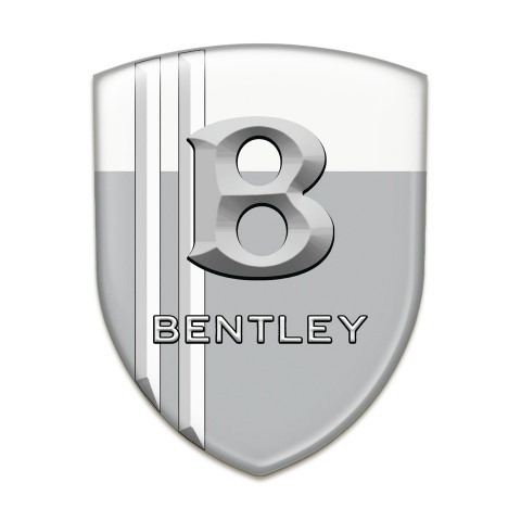 Bentley Auto Emblem Gray White Base with White Lines Style 
