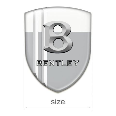 Bentley Auto Emblem Gray White Base with White Lines Style 