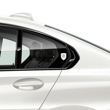 Bentley Domed Emblem White Version with Lines 
