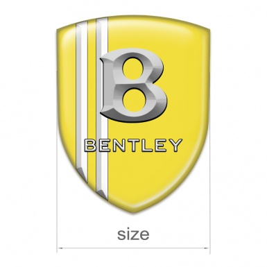 Bentley Silicone Emblem Yellow with White Lines Version 
