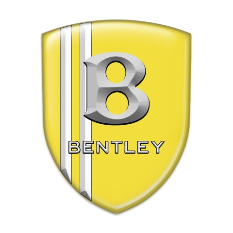 Bentley Silicone Emblem Yellow with White Lines Version 