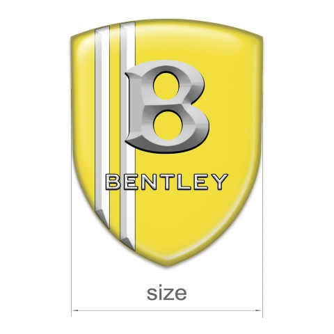 Bentley Silicone Emblem Yellow with White Lines Version 