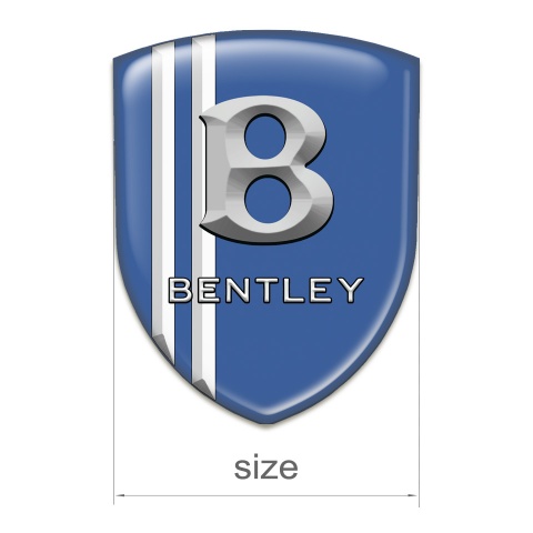 Bentley Resin Sticker Blue with White Lines version 