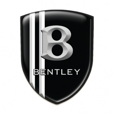 Bentley Tuning Badge High End Black with White Lines Version 