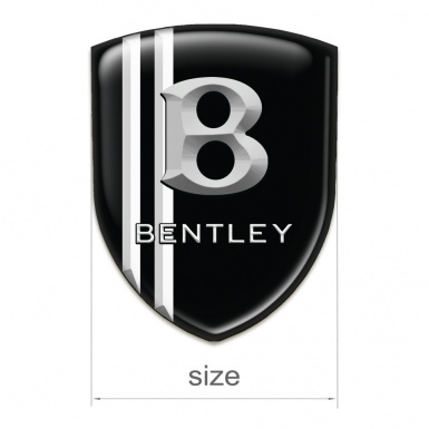 Bentley Tuning Badge High End Black with White Lines Version 