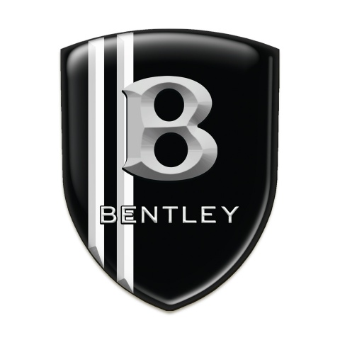 Bentley Tuning Badge High End Black with White Lines Version 