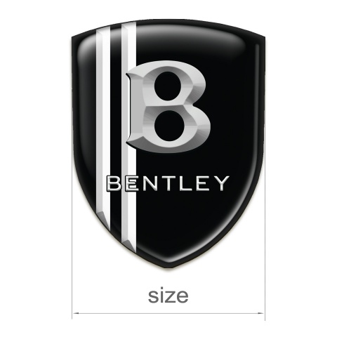 Bentley Tuning Badge High End Black with White Lines Version 