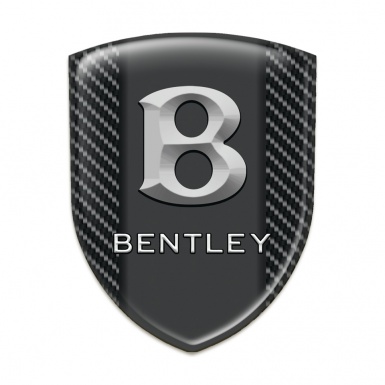Bentley Self Adhesive Car logo Emblem Black Carbon with Stone Effect Logo 