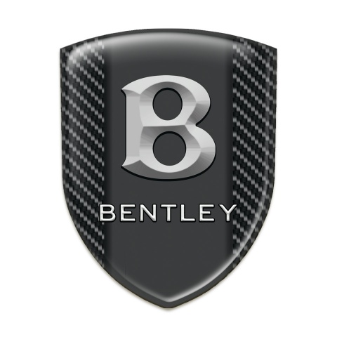 Bentley Self Adhesive Car logo Emblem Black Carbon with Stone Effect Logo 