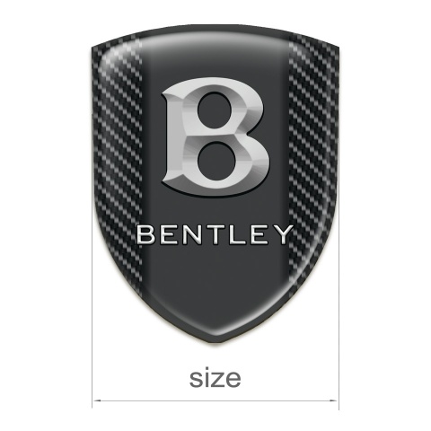 Bentley Self Adhesive Car logo Emblem Black Carbon with Stone Effect Logo 