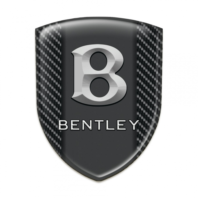 Bentley Self Adhesive Car logo Emblem Black Carbon with Stone Effect Logo 