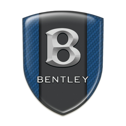 Bentley Logo Emblem Blue Carbon Design with Stone Effect Logo