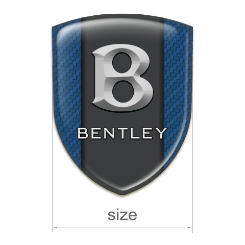 Bentley Logo Emblem Blue Carbon Design with Stone Effect Logo
