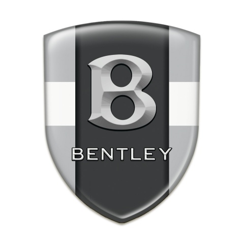 Bentley Silicone Emblem Gray with White Tape Design Gray Logo 