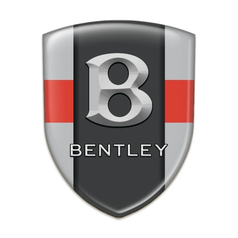 Bentley Emblem Exterior Gray with Red Tape 3D Log 