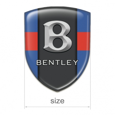 Bentley Emblem Interior Blue with Red Tape and 3D Logo 