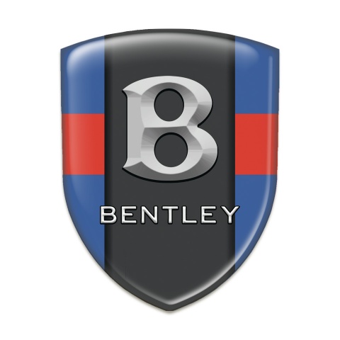 Bentley Emblem Interior Blue with Red Tape and 3D Logo 
