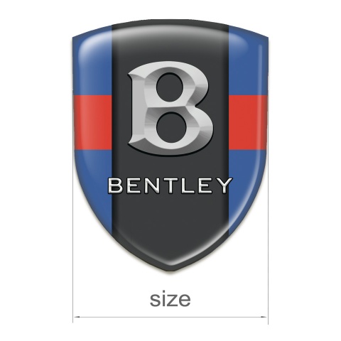Bentley Emblem Interior Blue with Red Tape and 3D Logo 