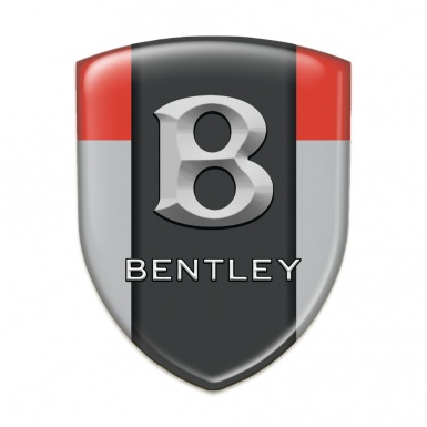 Bentley Car Accessories Badge Gray Red Print 3D logo 
