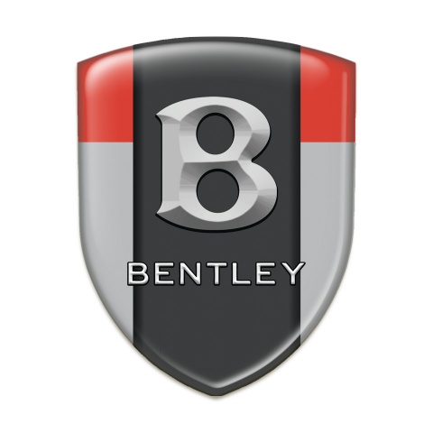 Bentley Car Accessories Badge Gray Red Print 3D logo 