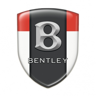 Bentley Self Adhesive Car logo Emblem White Red Print Gray Logo 