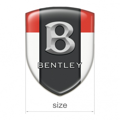 Bentley Self Adhesive Car logo Emblem White Red Print Gray Logo 