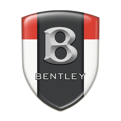 Bentley Self Adhesive Car logo Emblem White Red Print Gray Logo 