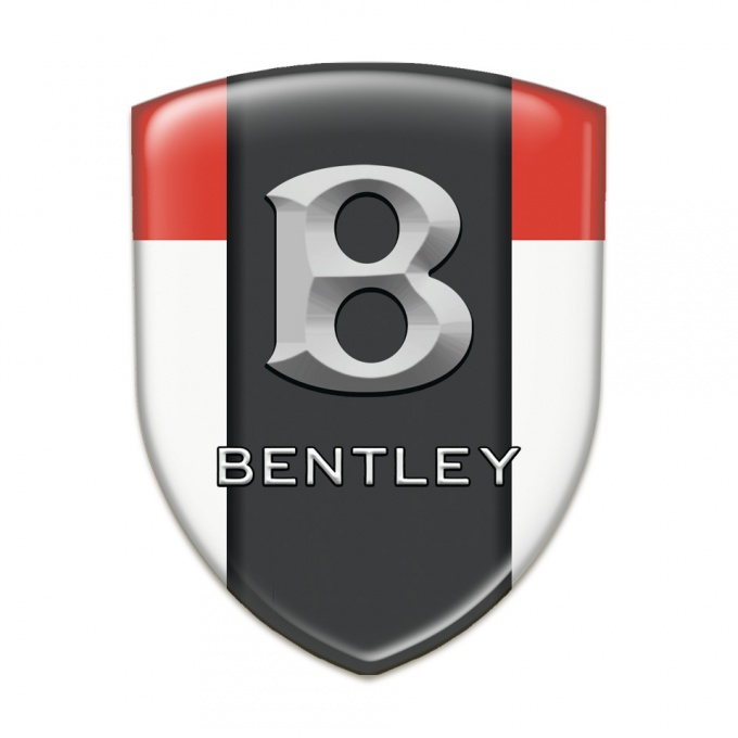 Bentley Self Adhesive Car logo Emblem White Red Print Gray Logo 