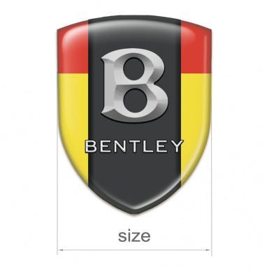Bentley Car Interior Badge Yellow Red Print Gray Logo 