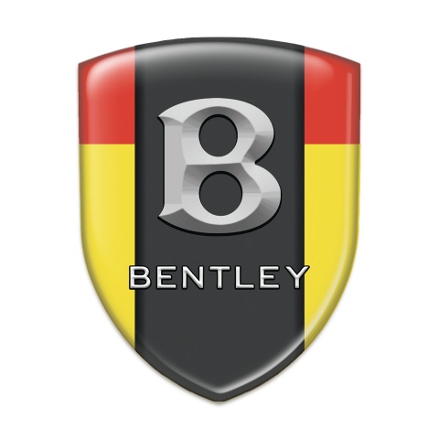 Bentley Car Interior Badge Yellow Red Print Gray Logo 